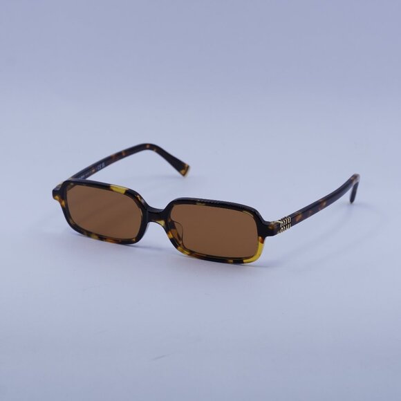 Miu Miu MU11ZSF VAU2Z1 Sunglasses Honey Havana Rectangle Frame - Picture 3 of 13